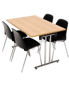 Klapbord bøgemelamin med kromstel