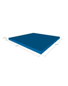 Tumlemadras 200 x 200 x 10 cm, blå