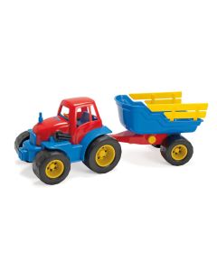 Traktor m. anhænger, plast
