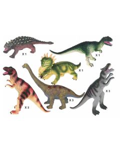 Dinosaurer - 6 stk. bløde figurer