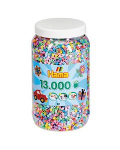 Hama midi perler 13.000 stk pastel mix