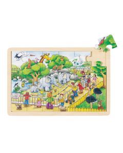 Puslespil, Zoo, træ, 24 brikker