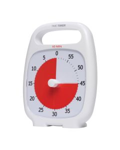 Time Timer PLUS m. håndtag Hvid - 60 min