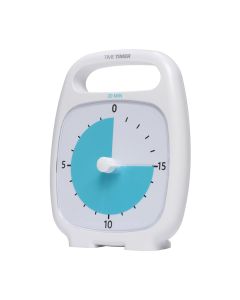 Time Timer PLUS m. håndtag Hvid - 20 min