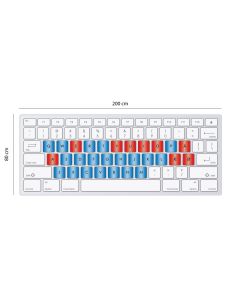 Gulvdekoration - Tastatur med farve