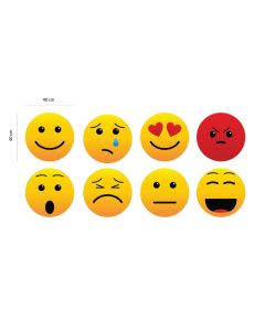Gulvdekoration - Emojis sæt med 8 dele