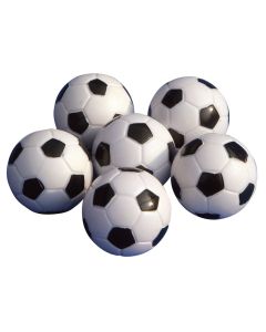Bordfodbolde hvid/sort, sæt á 6 stk.