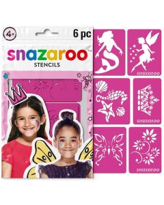 Sminkefarve stencils pige 6 stk.