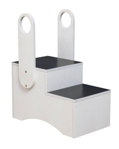 Påklædningsbænk med sort laminat