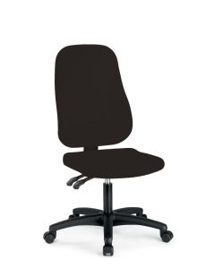 Kontorstol model Plus - sort stof HØJ
