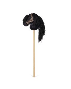 Kæphest i træ, Sort - 68 cm - fra 3 år +