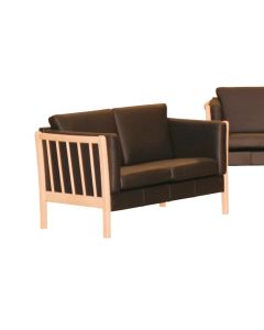Ida Sofa 2-pers. Bøg (Luxus læder)