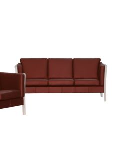 Ida Sofa 3-pers. Bøg (Luxus læder)