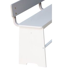Ryglæn med laminat til bænk120 cm