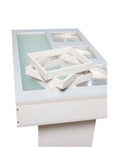 Plexiglas og birke-bakker 3 stk.