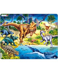 Puslespil i pap - T-Rex - 57 brikker