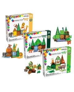 Magna-Tiles - 75 stk. Magneter og dyr