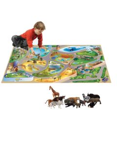 Legetæppe, Zootema + 15 dyrefigurer