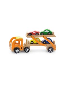 Autotransporter i træ med 4 biler