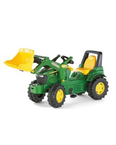 Pedaltraktor JD m/frontskovl & plasthjul