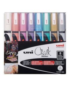 Uni Chalkmarker PWE-5M Metallic 8 stk.