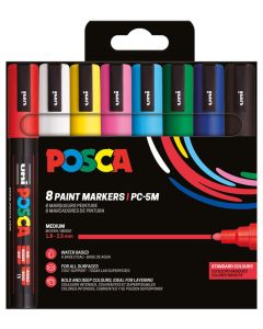 Uni Posca Tuscher PC-5M - 8 normalfarver