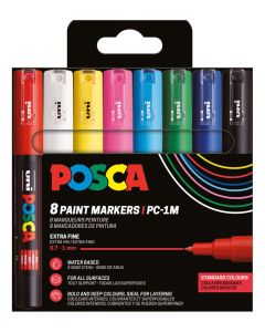 Uni Posca Tuscher PC-1M - 8 normalfarver