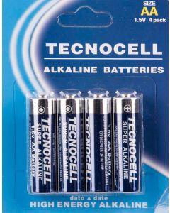 Batterier Tecnocell Alkaline 4 x AA