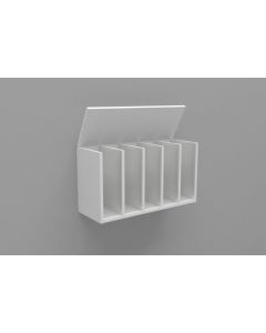 Blereol m/5 rum, plexiglas foran