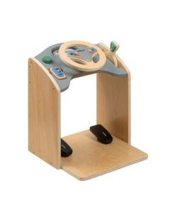Bilrat, kasse med pedaler og gear, træ