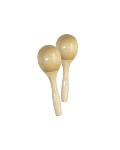 Maracas i træ - 15 cm - 1 sæt med 2 stk