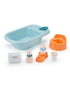 Badekar til dukker m/tilbehør 32cm