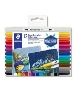 STAEDTLER Twin Marker tus tekstil 12 stk