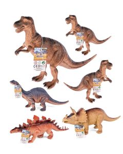 Dinosaurfigurer - L: 30 cm. - 6 stk.