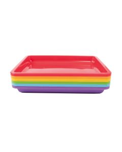 Plastbakker - 12 stk. 28 x 22 x 3 cm.