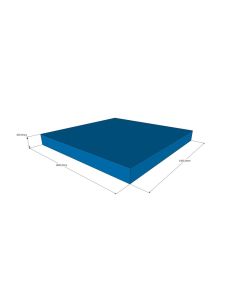 Tumlemadras 100 x 100 x 10 cm, blå