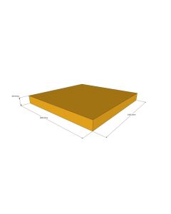 Tumlemadras 100 x 100 x 10 cm, gul