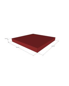 Tumlemadras 100 x 100 x 10 cm, rød