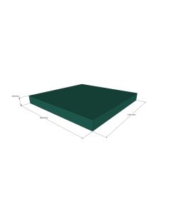 Tumlemadras 100 x 100 x 10 cm, grøn