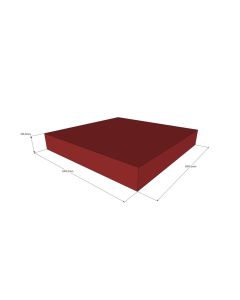 Tumlemadras 100 x 100 x 15 cm, rød