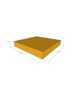 Tumlemadras 100 x 100 x 15 cm, gul