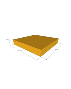 Tumlemadras 100 x 100 x 15 cm, gul