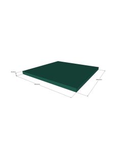 Tumlemadras 100 x 100 x 5 cm, grøn