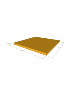 Tumlemadras 100 x 100 x 5 cm, gul