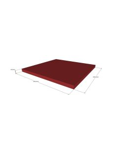 Tumlemadras 100 x 100 x 5 cm, rød