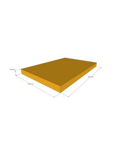 Tumlemadras 150 x 100 x 10 cm, gul