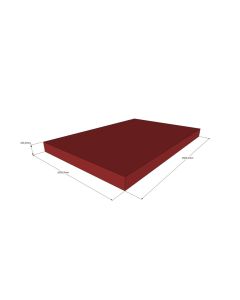Tumlemadras 150 x 100 x 10 cm, rød