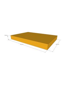 Tumlemadras 100 x 150 x 15 cm, gul